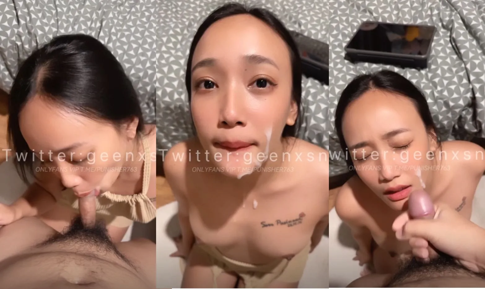 คลิปหลุด Onlyfans Geenxsn น้องกรีน โดนผัวขี้เงี่ยนจับโม๊คควย ดูดหัวควยแรงๆชักว่าวไปด้วย เลียหัวดูดไข่อย่างเด็ด เสียวน้ำเงี่ยนพุ่งแตกใส่หน้า